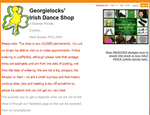 Tablet Screenshot of georgielocksirishdanceshop.com